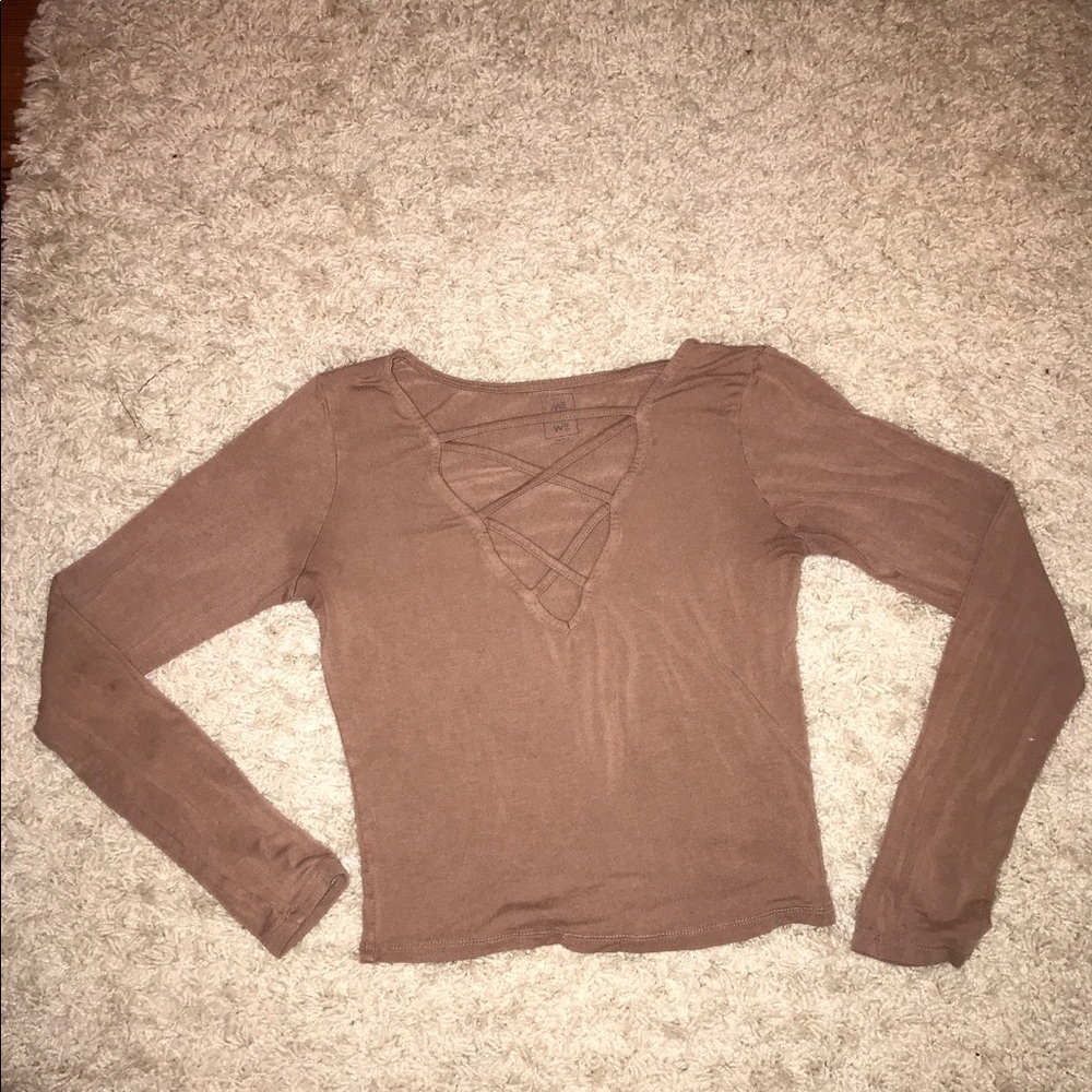 Lace up shirt